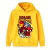 Cartoon Superhero Print Kids Unisex Pullover Hoodie, Comfortable Long Sleeve Casual Sweatshirt for Boys Girls Daily Outdoor Wear in Spring Autumn