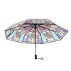 Transparent Material Stained Glass Umbrella Hand-Painted Design Automatic Umbrella  Rain Protection