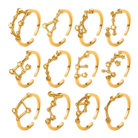 Студенческое кольцо Покрытие гальваникой Регулируемое открытие Звезда Символ Кольцо для пары Совпадающее кольцо Сплав Ювелирное изделие Подарок