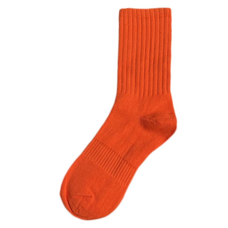 Unisex Mid & High-Calf Cotton Socks – Trendy Solid Colors for Sports & Streetwear, Perfect for Autumn/Winter