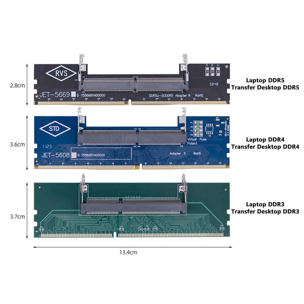 Тестовая карта модуля памяти DDR3 DDR4 DDR5 Адаптер памяти ноутбука для настольного компьютера Карта подключения Тестовая карта-адаптер