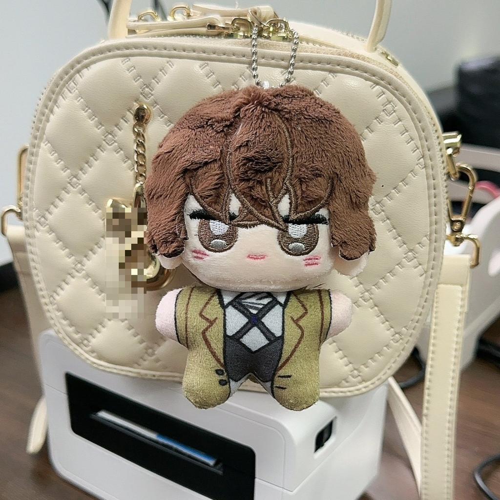 Anime Bungou Stray Dogs Plush Pendant Cosplay 10cm Osamu Dazai Edogawa Rampo Cute Soft Stuffed Doll Keychain Bag Decoration Toy