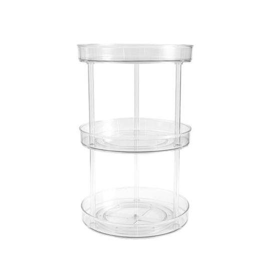 Вращающийся на 360 градусов лоток для хранения 1/2/3 слоя Lazy Susan Organizer Кухонный шкаф для кладовой Прилавок Держатель для специй Косметическая поворотная стойка