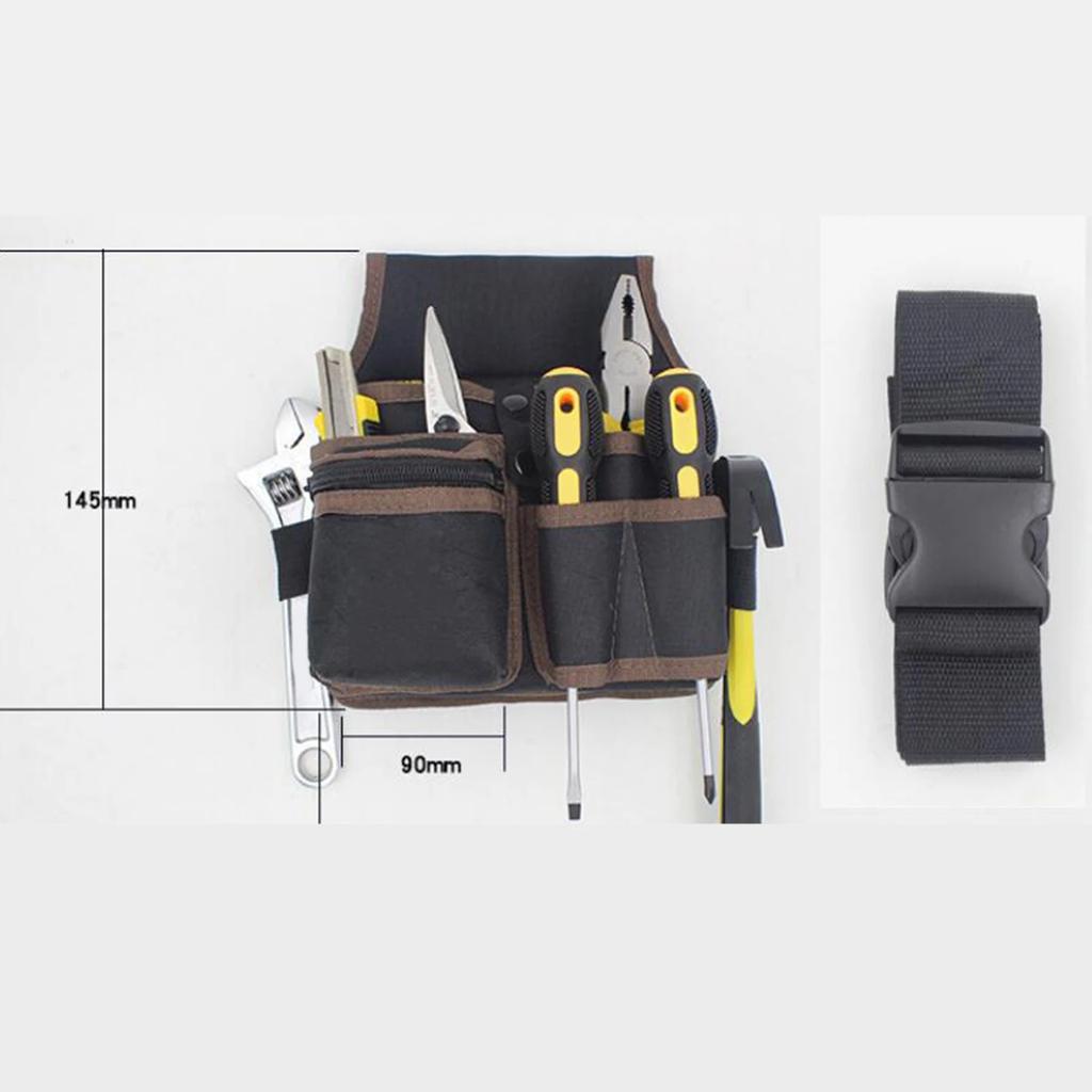 Сумка для инструментов из ткани Оксфорд, регулируемая профессиональная сумка для хранения инструментов, органайзер для инструментов плотника, садовода, отвертки