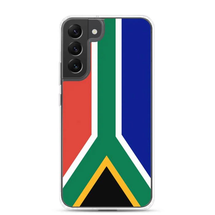 Coque Téléphone - Samsung - Galaxy S22 Ultra - Drapeau Afrique du Sud - Souple - Multicolore