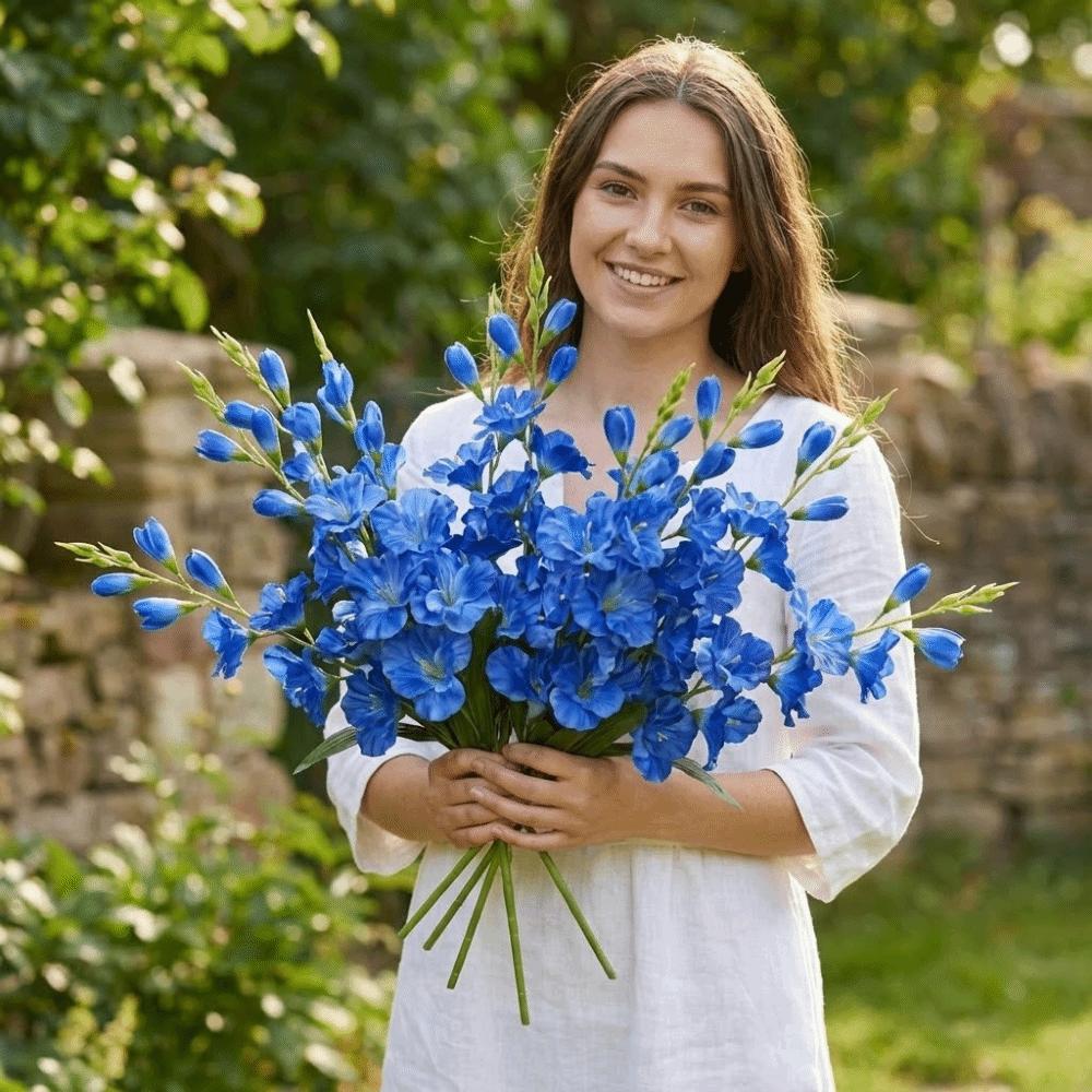 62cm Artificial Gladiolus Flowers DIY Fake Flowers Artificial Hyacinth Violet Flower Home Decor