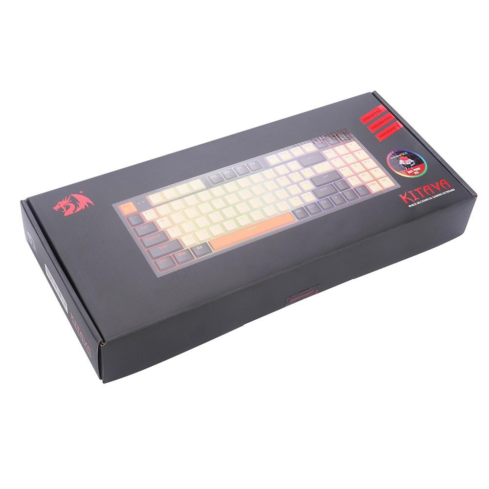 Redragon K636CLO-RGB Kitava 94-клавишная с RGB-подсветкой NumPad Механическая клавиатура Красный переключатель Раскладка США - черный