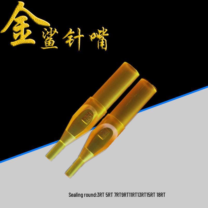 Прозрачные тату-наконечники Leiming Golden Shark – Одноразовые тату-принадлежности