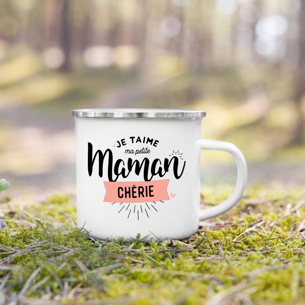 Best Mom In The World Print Mug Drinks Milk Cup Enamel Handle Mugs Creative Coffee Cups Handle Festive Birthday Gifts for Mother