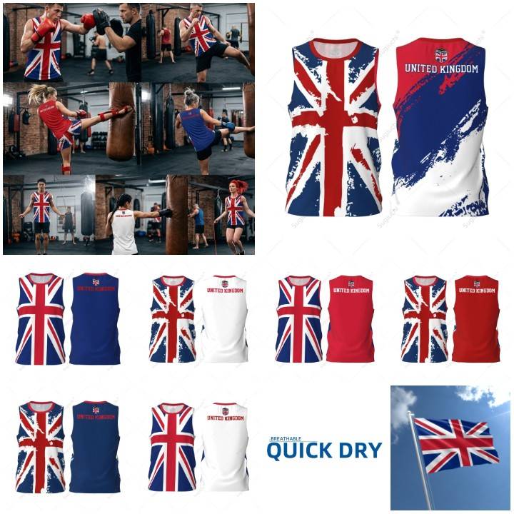 Tee Tank Top United Kingdom UK England British Britain MMA Boxing Muay Thai Sleeveless National Flag 3D Print Unisex Training Fitness Workout Sport