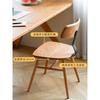Solid wood backrest dining chair mortise and tenon iron art Nordic cherry wood medieval desk and chair stool home office study chair