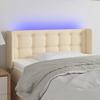 VidaXL LED Headboard Bedroom Furniture Single Bed Accessory Headboard Bed Frame Interior Cream 3123649