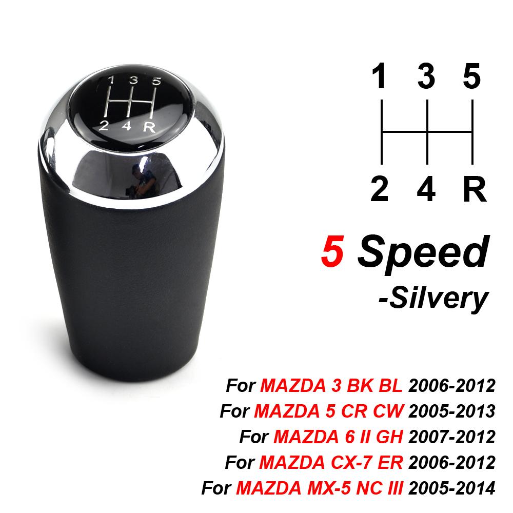 Ручка переключения передач 5/6 скоростей для MAZDA 3 BK BL 5 CR CW 6 II GH CX-7 ER MX-5 NC III MT, кожаный рычаг, рукоятка, хедболл