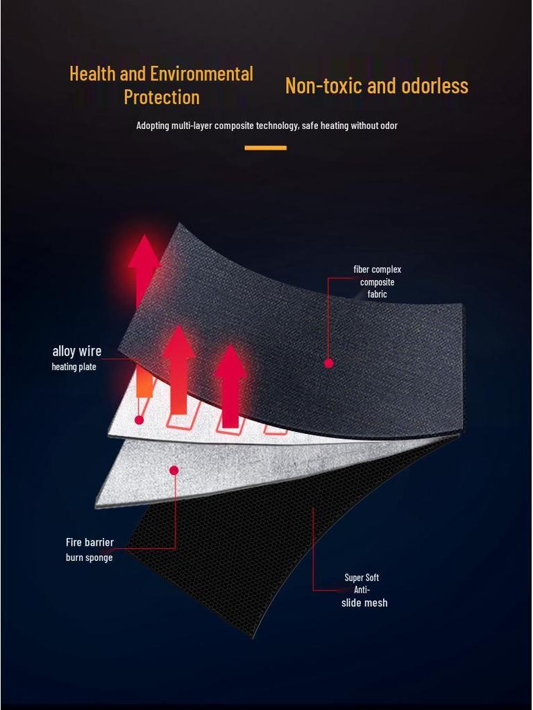 Car Heated Seat Cushion - 12V Electric Warm Cover for Home, Office, or Vehicle