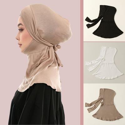 Мгновенный хиджаб с завязками сзади - Laven Fashion Весенне-летний дышащий длинный хиджаб женские шляпы, готовые к носке, с закрытой шеей