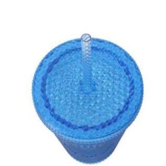 Стакан для холодной воды с логотипом Bumpy Blue 473 мл, чашка с логотипом, чашка с логотипом Starbucks 2022 Blue Spring Blue