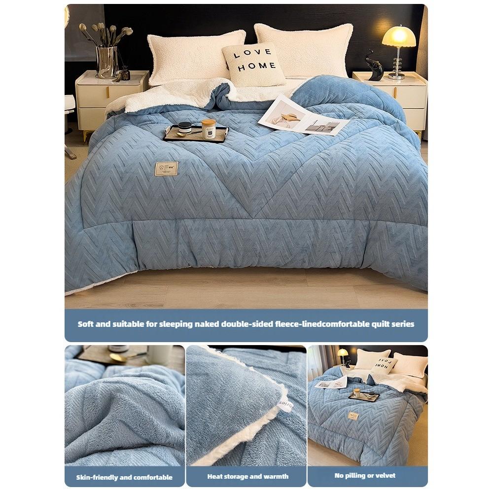 Плотное молочное бархатное одеяло