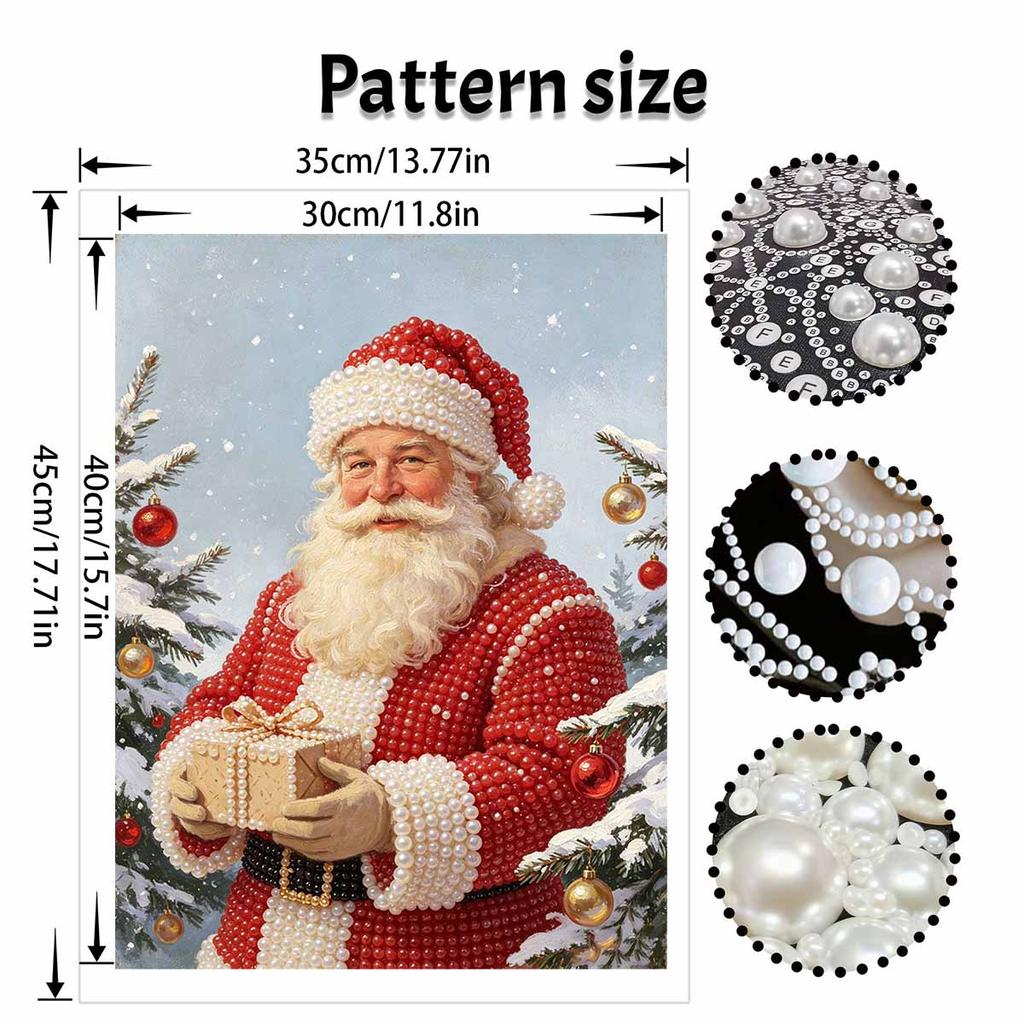 Christmas Santa Claus Pearl Painting Kit Handmade DIY Home Decoration Painting
