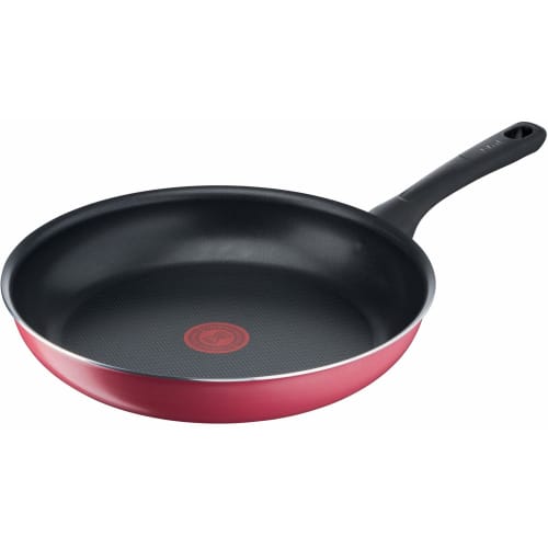 Tefal Frying Pan, 28cm, For Gas Fire Only, Free of Harmful Substances such as PFOA, Non-stick, Long-lasting "Cranberry Red Frying Pan" Red B55906