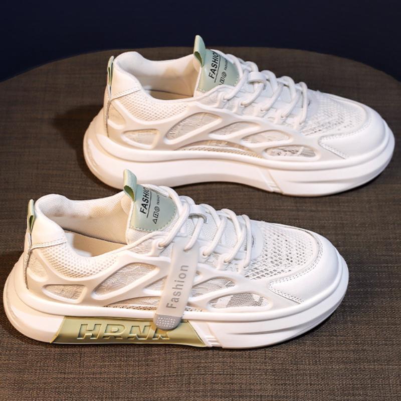 Trendy Mesh Sports Shoes 2024 New Versatile Hollow Breathable and Comfortable Vulcanized Board Shoes Zapatillas Mujer Sneakers