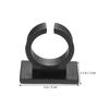 Set of 2 Wireless Mic Holders, Square, Black, Plastic with Adhesive