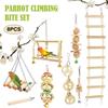 8 шт. комбинированные игрушки для попугаев, игрушки для дрессировки попугаев, игрушки для качелей и жердочек для попугаев из натурального дерева, игрушки для лазанья в клетку для птиц, товары для животных