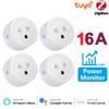 20a/16a Монитор мощности Tuya Zigbee Us EU Смарт-розетка Адаптер Беспроводной голосовой таймер Приложение для Google Home Alexa Tmall Genie