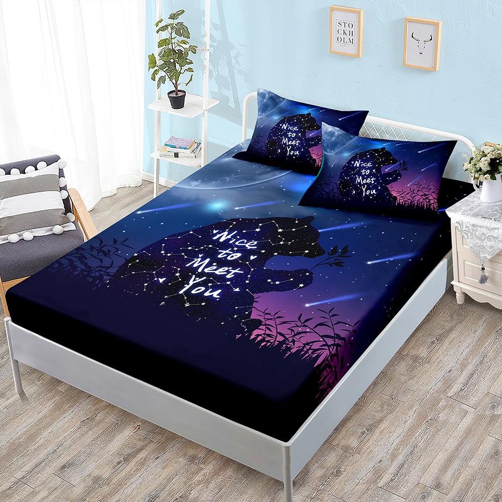 Three-Piece Mattress, Bedspread Animal Chameleon Bedding, Mattress Protective Cover