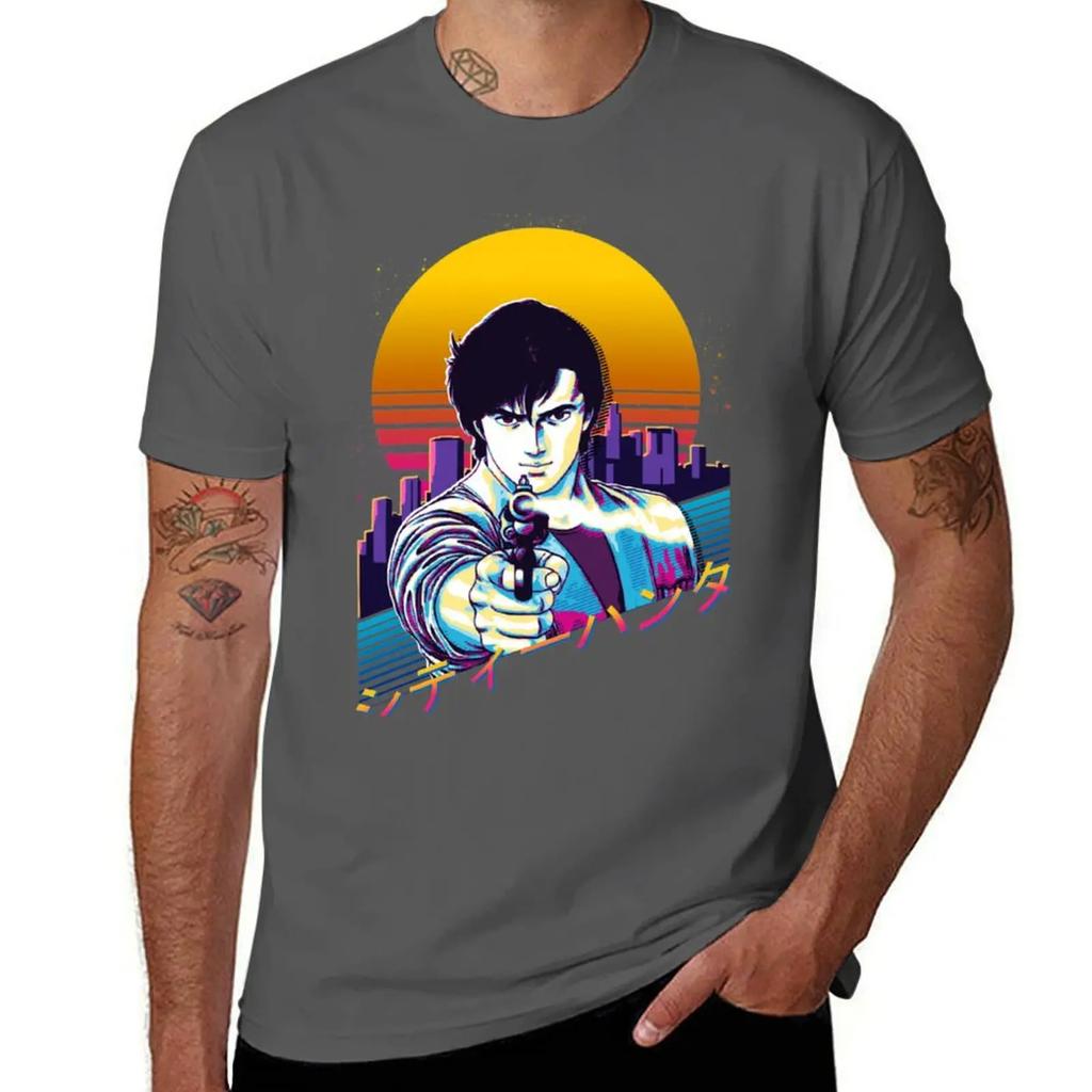 City Hunter - Ryo Saeba Retrowave Essential T-Shirt for a boy plus size tops funny t shirts for men