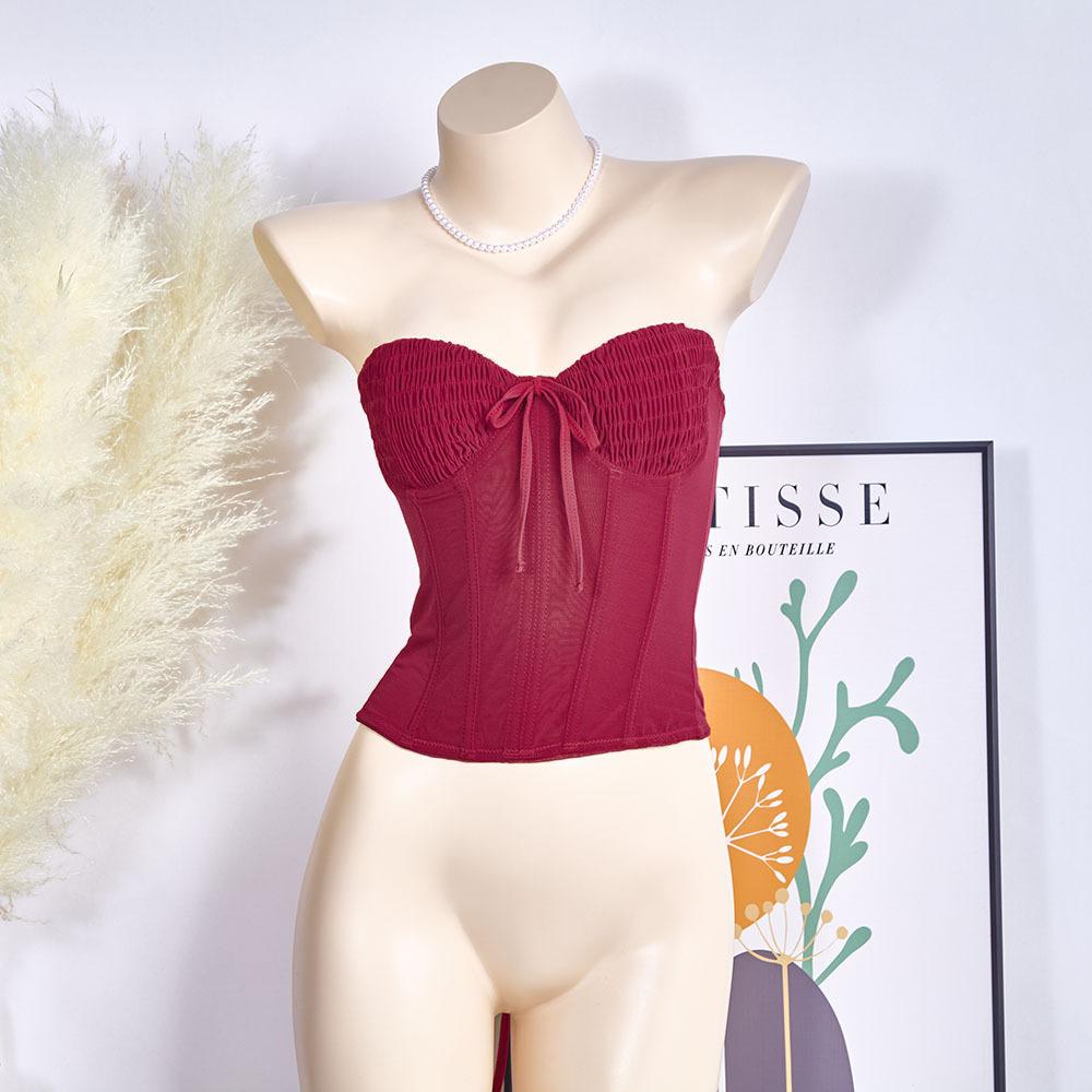 Corset Pure Desire Style Sexy Cut-Out Top For Women Unique Trendy Versatile Fishbone Waist Cinch Tank Top