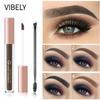 VIBELY 4-цветная жидкая тинт для бровей Водостойкая не оставляющая пятен жидкая тинт для бровей Светло-коричневый с кистью