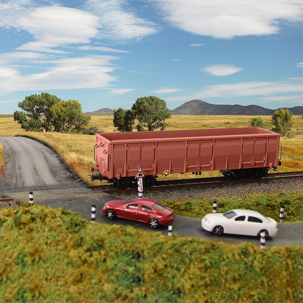 3 HO Gauge 40ft Brown High Cube Открытый вагон Гондола Поезд Транспортное средство Грузовой поезд Модель поезда Транспортный набор грузовых поездов Железнодорожная модель грузового вагона