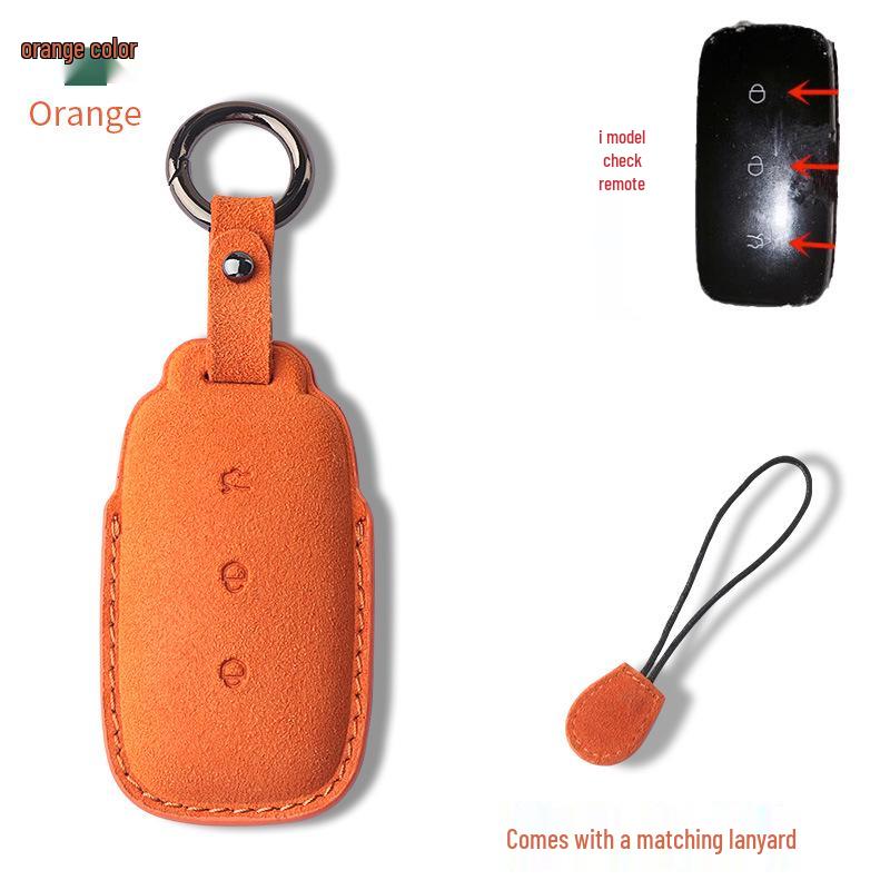 Премиальный замшевый и кожаный чехол для ключей Geely Galaxy L7 с пряжкой для мужчин и женщин