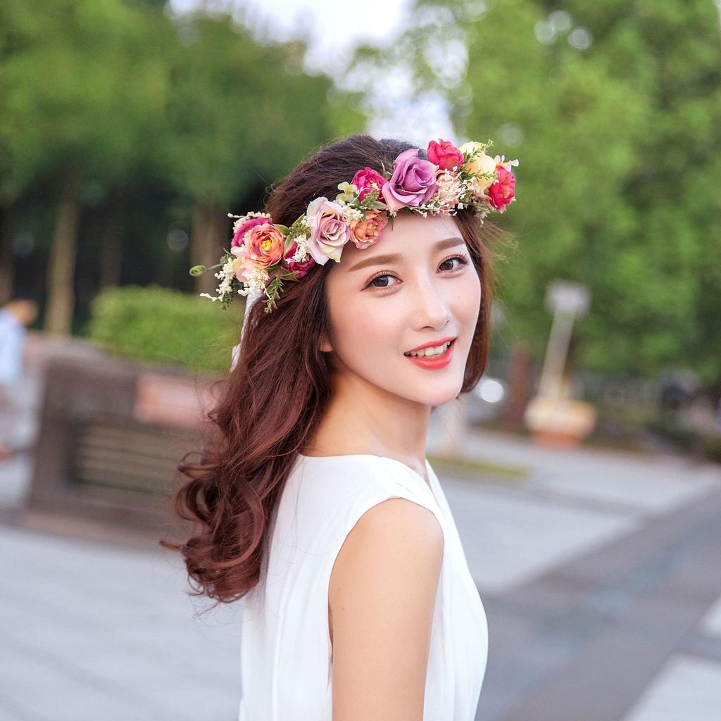 The Flower Wreath On the Women's Head, Women's Hair Accessories, Hair Accessories Head Band, Women's Hairpins, Flower Wreath for the Bride