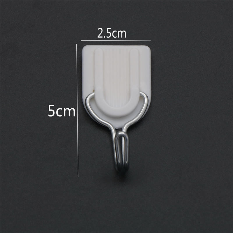 6Pcs Practical Bathroom Door Hooks Wall Hanger Hats Bag Key Adhesive Plastic Coat Hooks