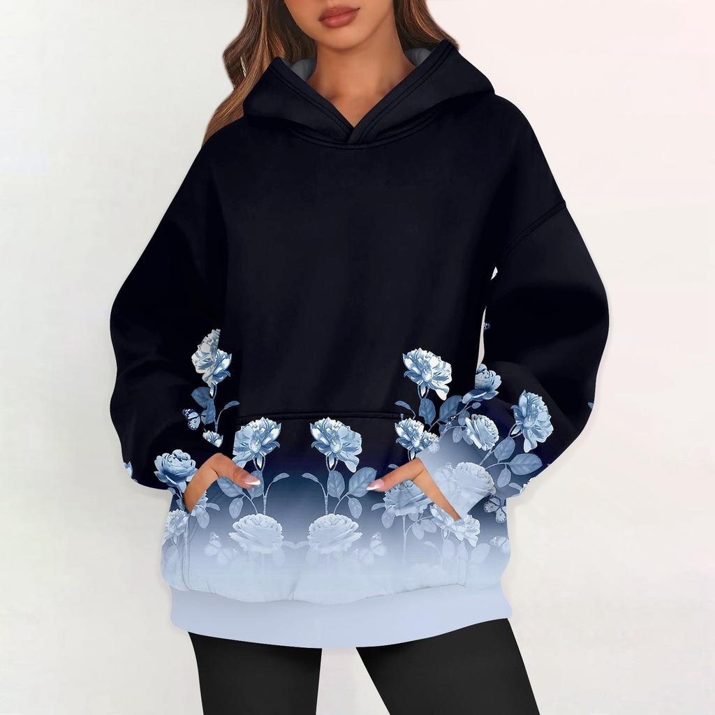 Женские худи оверсайз из флиса, толстовки с длинным рукавом, пуловеры с карманом