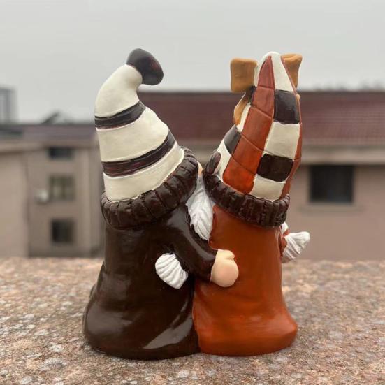 Кофейная пара, фигурка гнома, статуэтка гнома из смолы, безликая скульптура эльфа, рождественский домашний офис, кафе, кофейный бар, украшение для рабочего стола, орнамент
