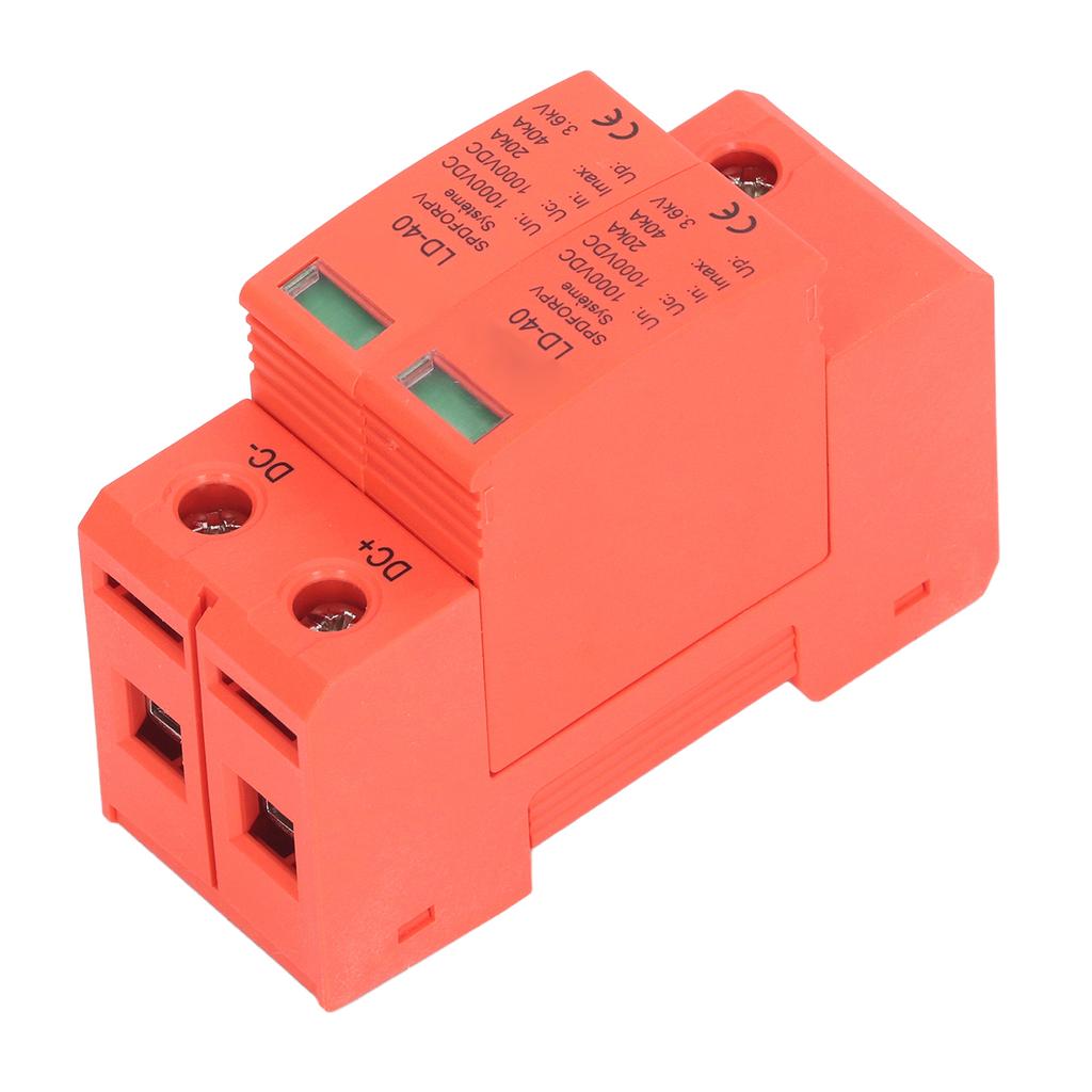 Устройство защиты от перенапряжения 1000 В постоянного тока 20‑40KA 2P ПК Фотоэлектрический разрядник для защиты от фотоэлектрического напряжения