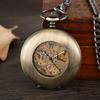 Qinggu Hollow Glossy Fully Automatic Mechanical Pocket Watch Men's and Women's Gift Mechanical Watch