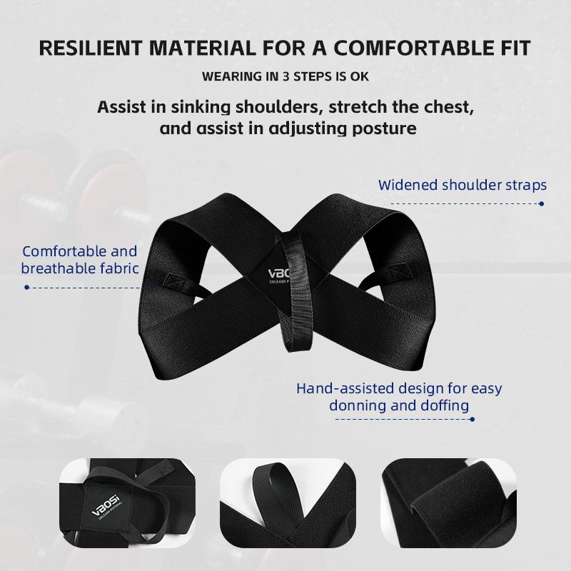 Регулируемый корректор осанки Vbosi Поддержка верхней части спины Спортивный плечевой ремень для мужчин и женщин