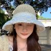 Fashion Large Brimmed Sunscreen Hat Casual Lace Grass Hat Fisherman Hat Outdoor