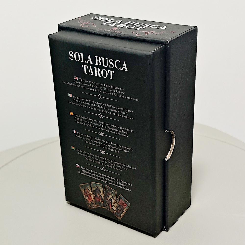 Колода Таро Сола Буска 12*7см в жесткой коробке 78 шт. Винтажные карты Таро, напечатанные на карточном картоне 350 г/м2 с двойным тиснением