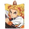Пламенный столп Кёджуро Ренгоку Одеяла Аниме Клинок, рассекающий демонов Плюшевое Смешное Теплое Плед для покрывала Весна/Осень