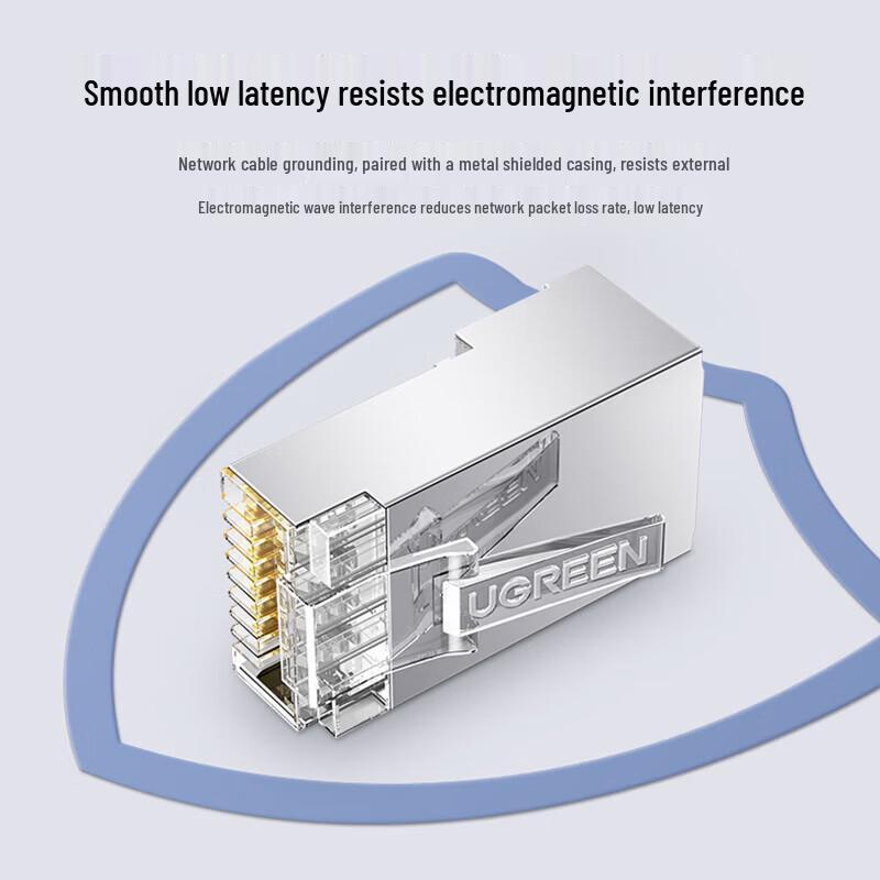 Ugreen Экранированные позолоченные Ethernet-коннекторы Cat6 RJ45