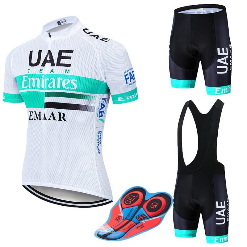 Mens Cycling Jersey Bib Shorts Set Quick Dry Breathable Bike Outfit Road Fitness Riding