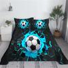 Комплект простыней для футбола Мультяшная цифровая печать Полиэстер Простыня и наволочка 2/3 шт. Постельное белье для мальчиков, подростков, детей