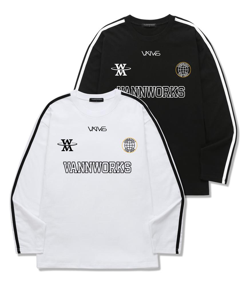 VANNWORKS Blockcore Emblem Sleeve Tape Long Sleeve (Vls0072) White