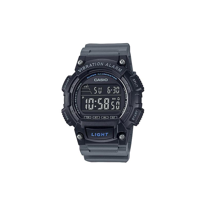 Casio Стандартная серия черные водонепроницаемые мужские часы белый светодиодный свет кварцевый механизм ремешок из смолы японские и корейские часы мужские часы черные W-736H-8BV
