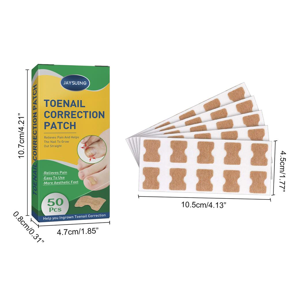 50pcs/Box Ingrown Toenail Sticker Toenail Correction Patch Tools Kit Nail Treatment Foot