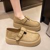 Retro Big Head Mary Jane Single Shoes Women's 2025 Autumn New Thick-soled Trendy with Shallow Mouth with Skirt Height-increasing Single Shoes